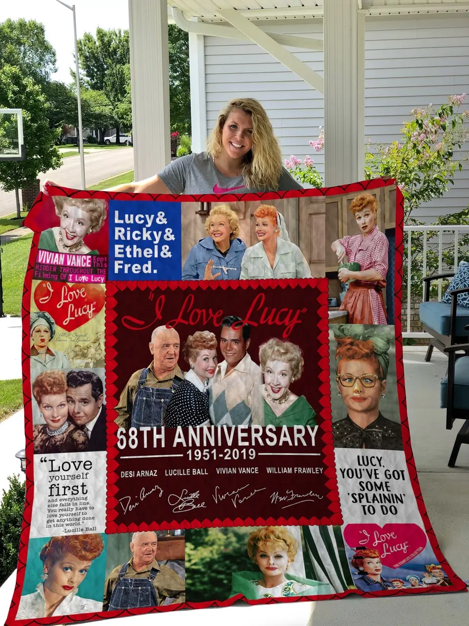I Love Lucy Quilt Blanket 02 and Home Decor