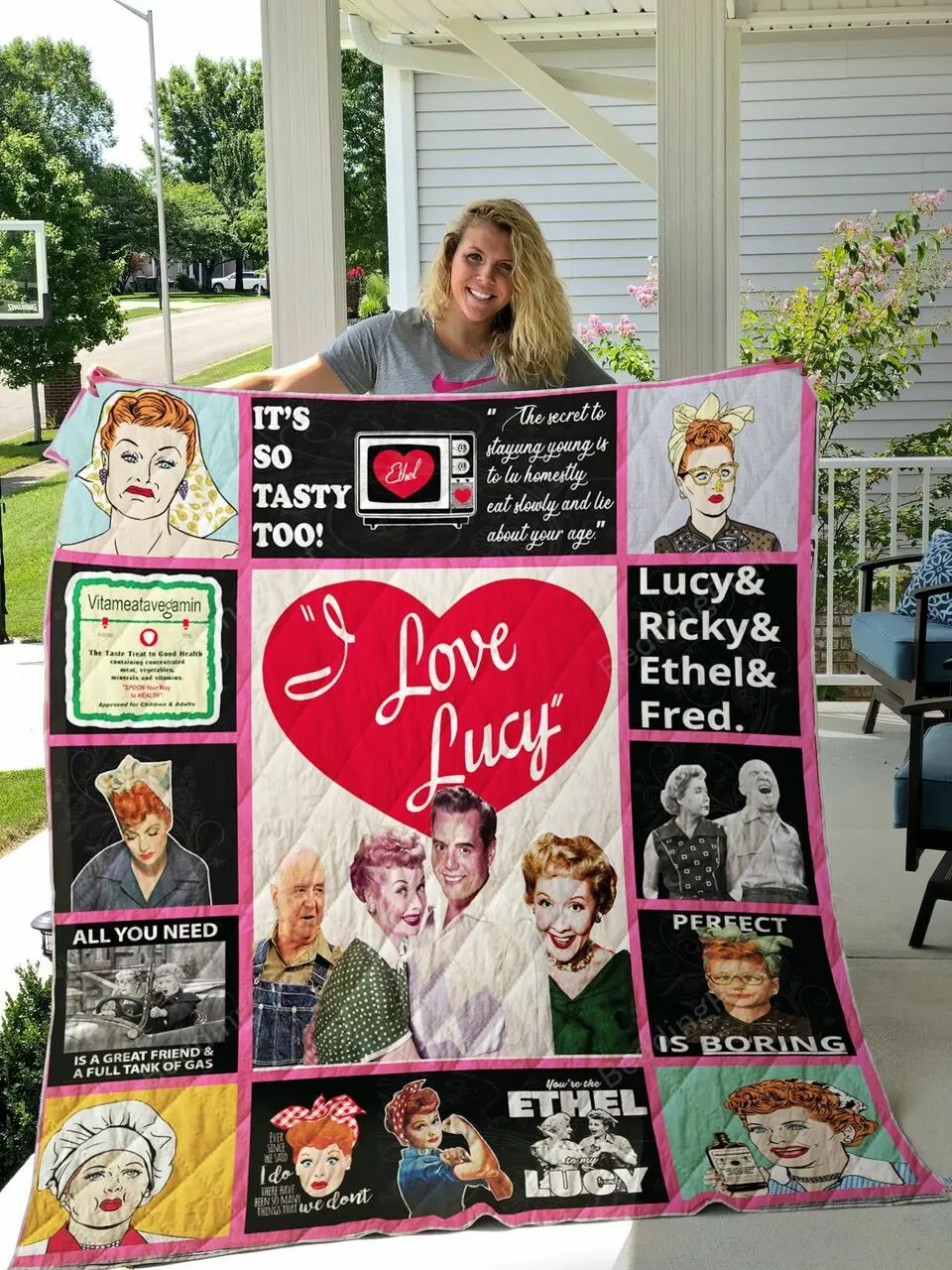 I Love Lucy Quilt Blanket and Home Decor