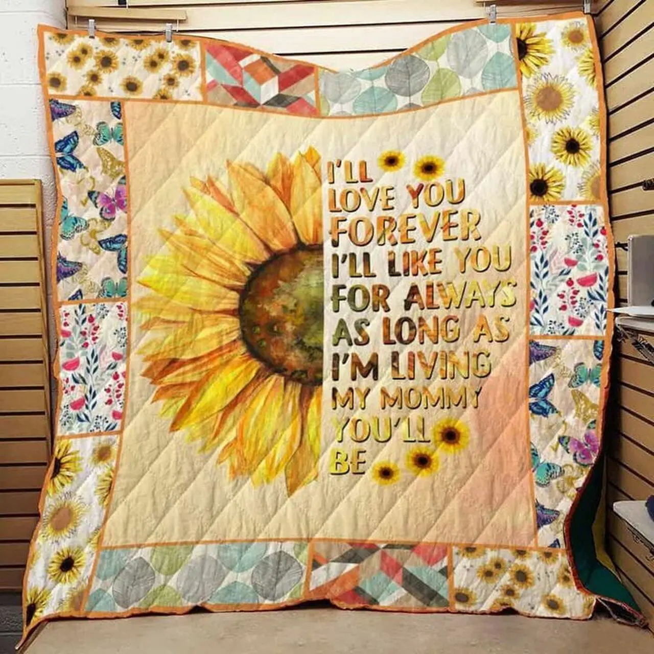 I Love You, Mom Quilt Blanket and Home Decor