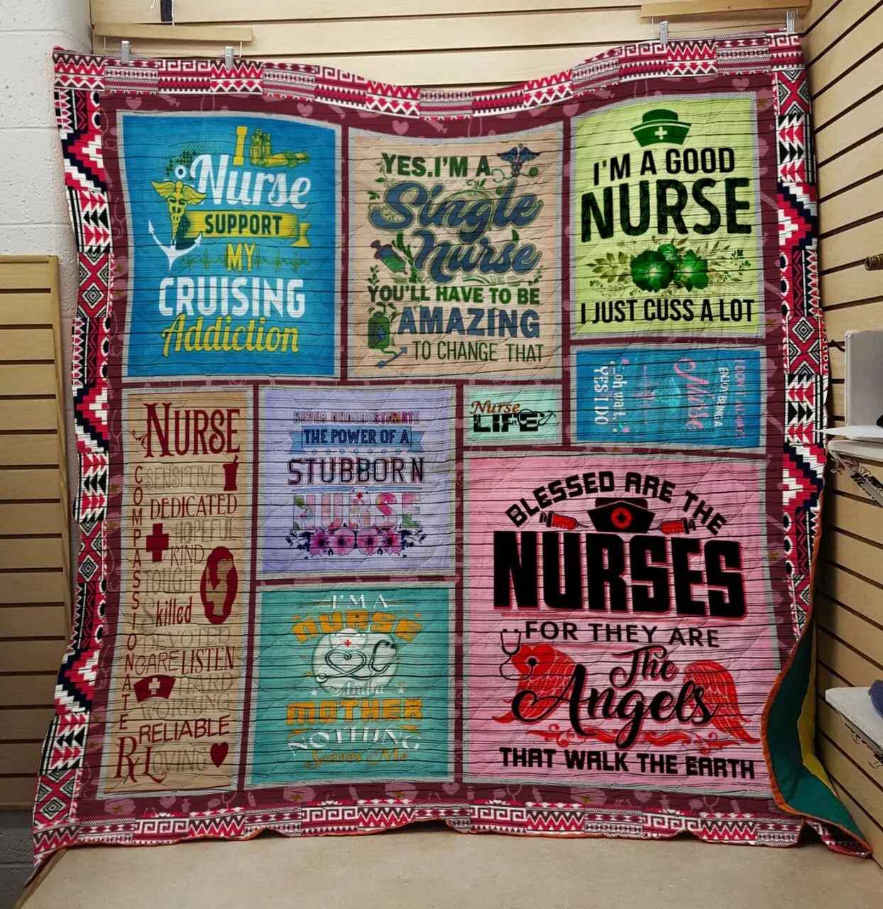 I Nurse Support Mu Cruising Addicion Quilt and Home Decor