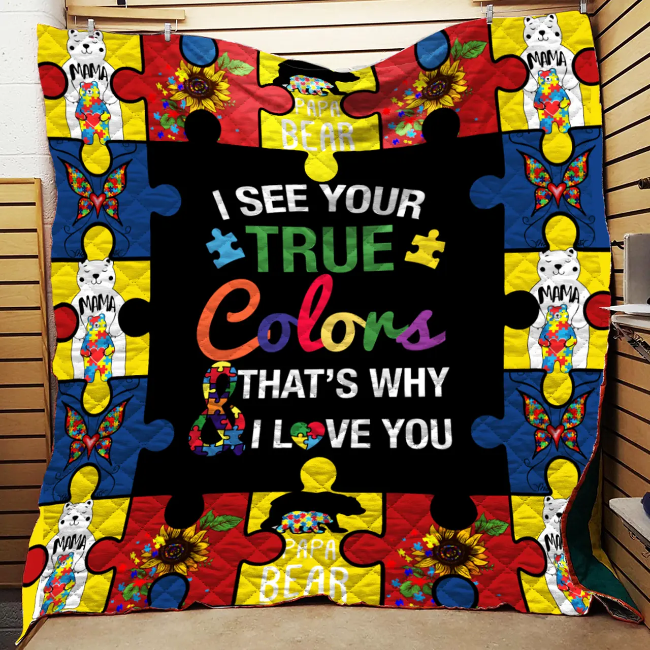 I See Your True Colors Quilt Blanket Quilt and Home Decor