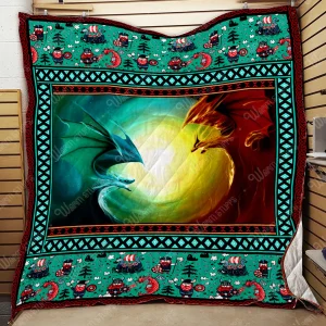 Ice And Fire Dragon Quilt Kh1 and Home Decor