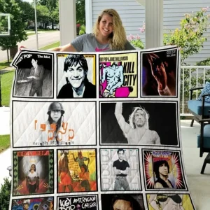 Iggy Pop Quilt Blanket and Home Decor
