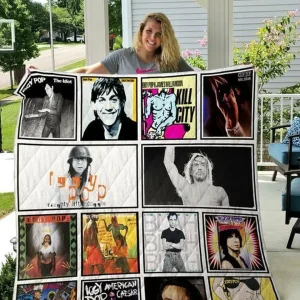 Iggy Pop Quilt Blanket Quilt and Home Decor