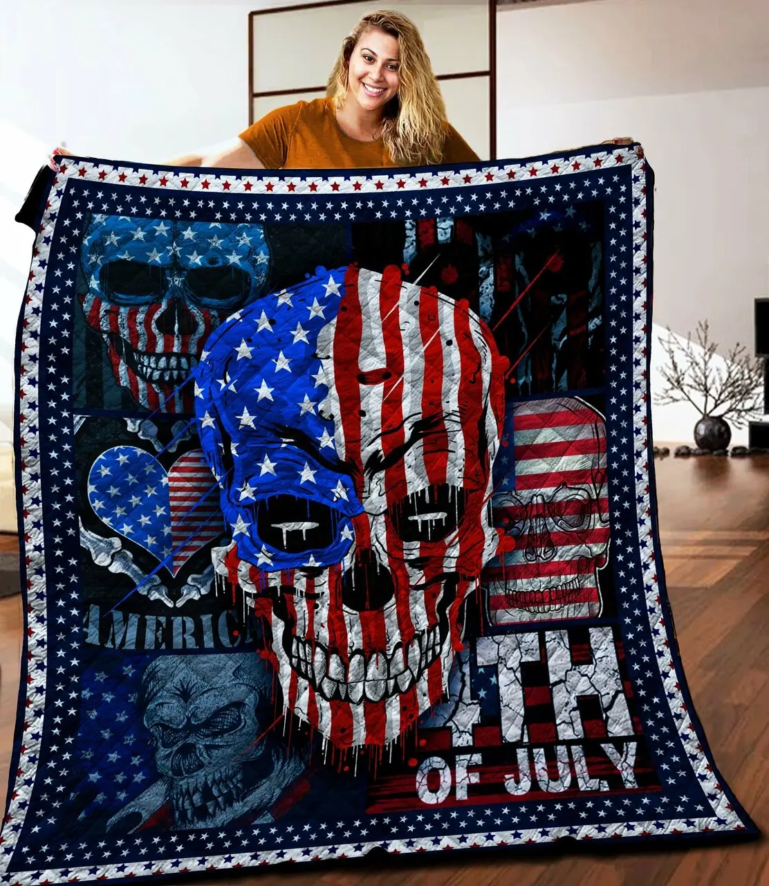 Independence Day Quilt Blanket C9B010603Ct and Home Decor