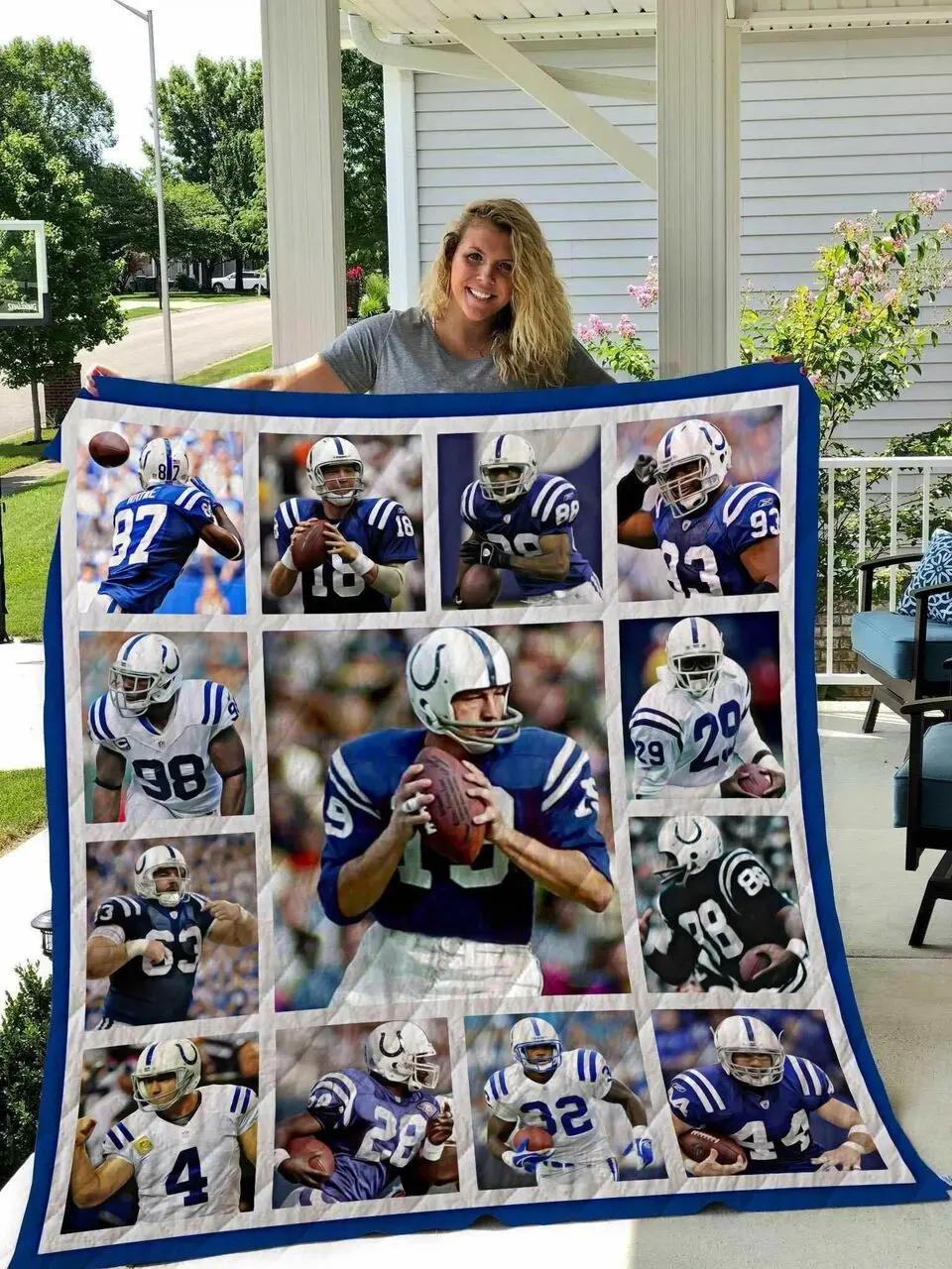 Indianapolis Colts Legends Blanket N2906 Quilt and Home Decor