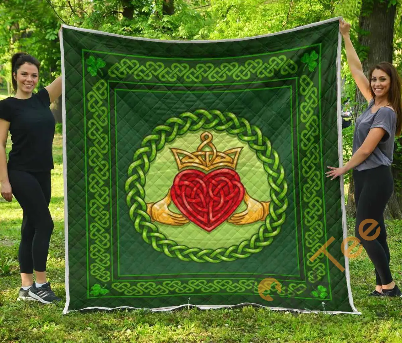 Irish Heart Premium Blanket TH0509 Quilt and Home Decor