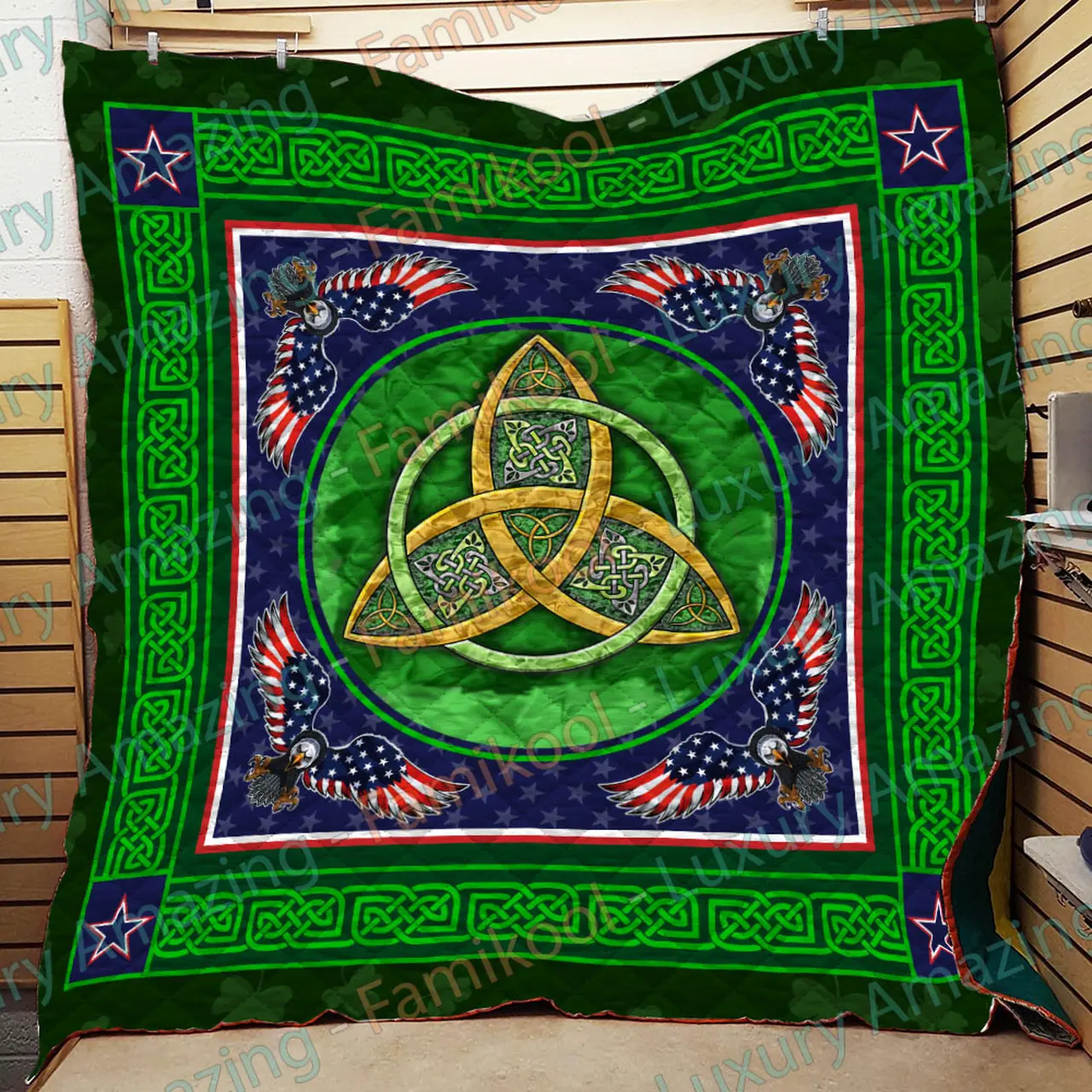 Irish Protection American Eagle Quilt and Home Decor