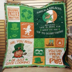 Irish St Patrick Day Quilt Blanket Dhc1402430Td and Home Decor