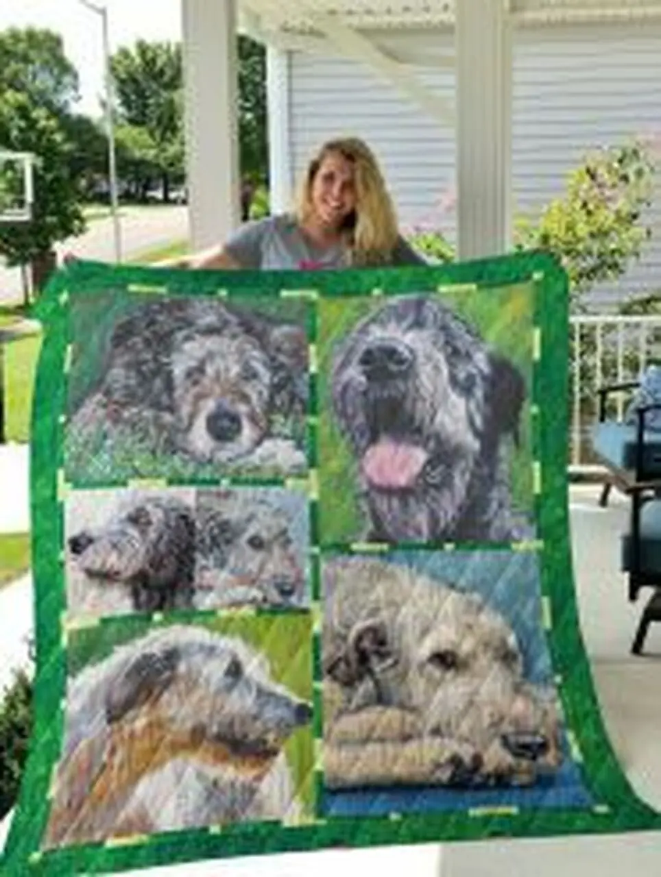 Irish Wolfhound Quilt Blanket Lukpkw Dhc0301960Dd and Home Decor