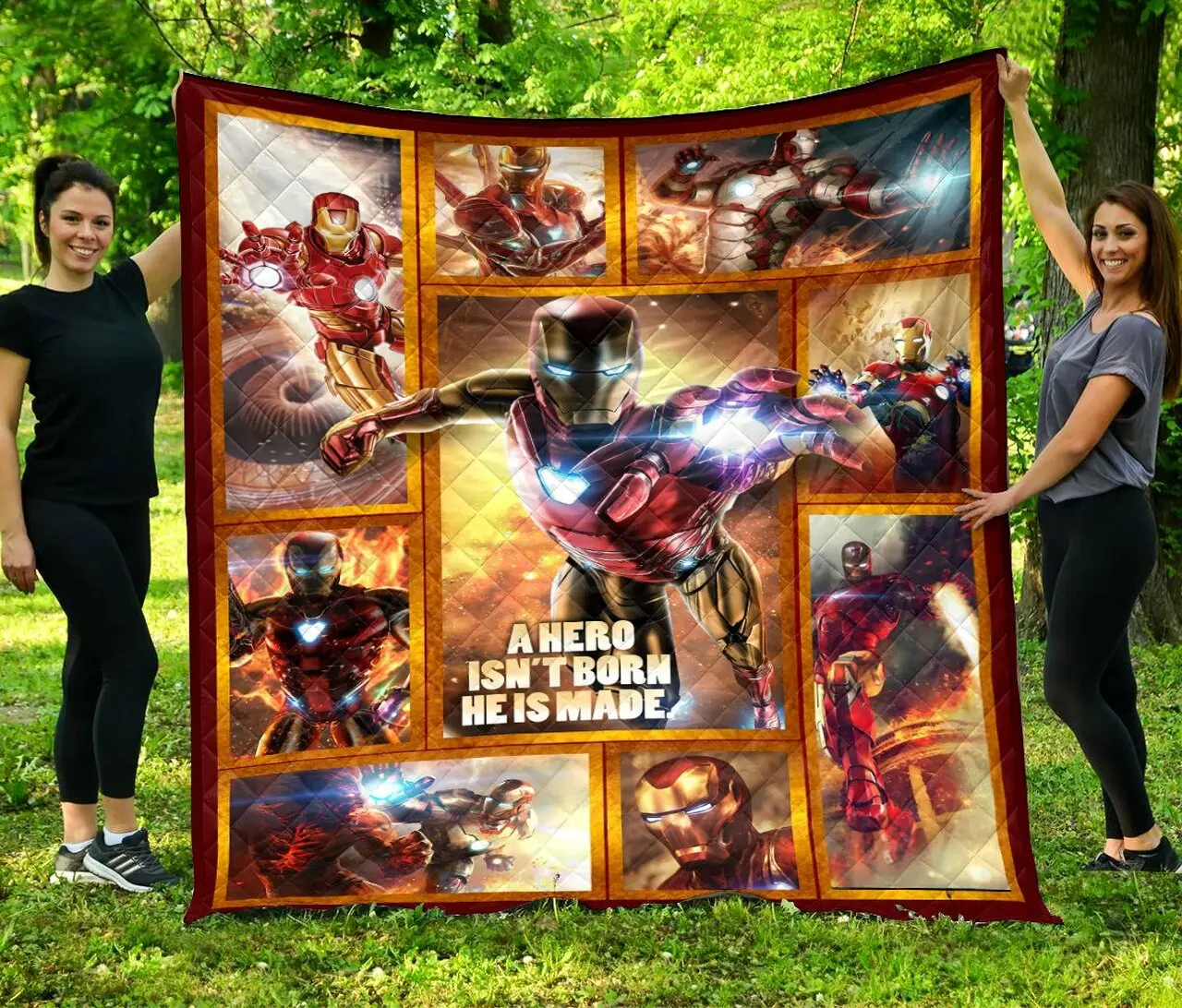 Iron Man Fabric Quilt 1 Quilt and Home Decor