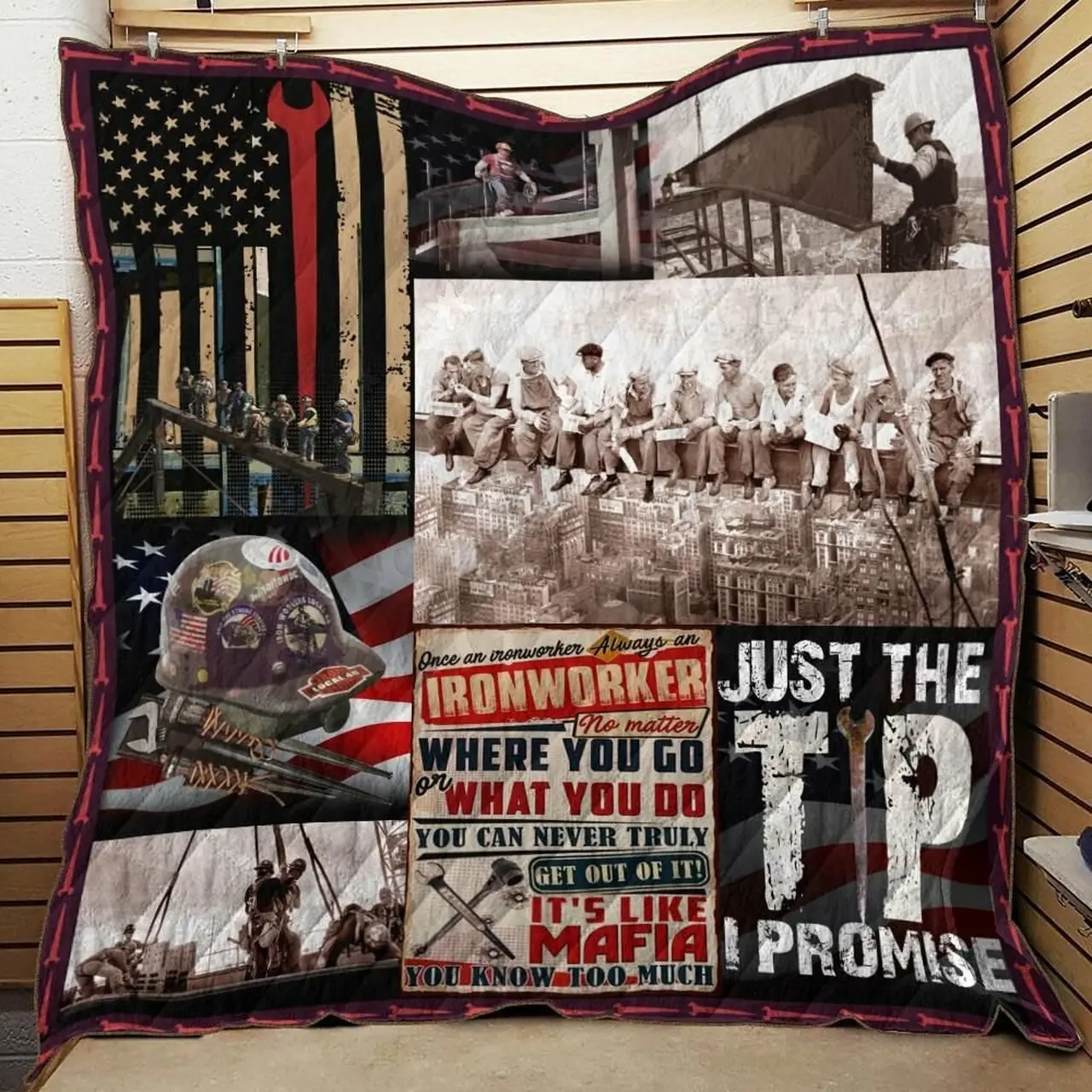 Ironworker Awesome Quilt Pce and Home Decor