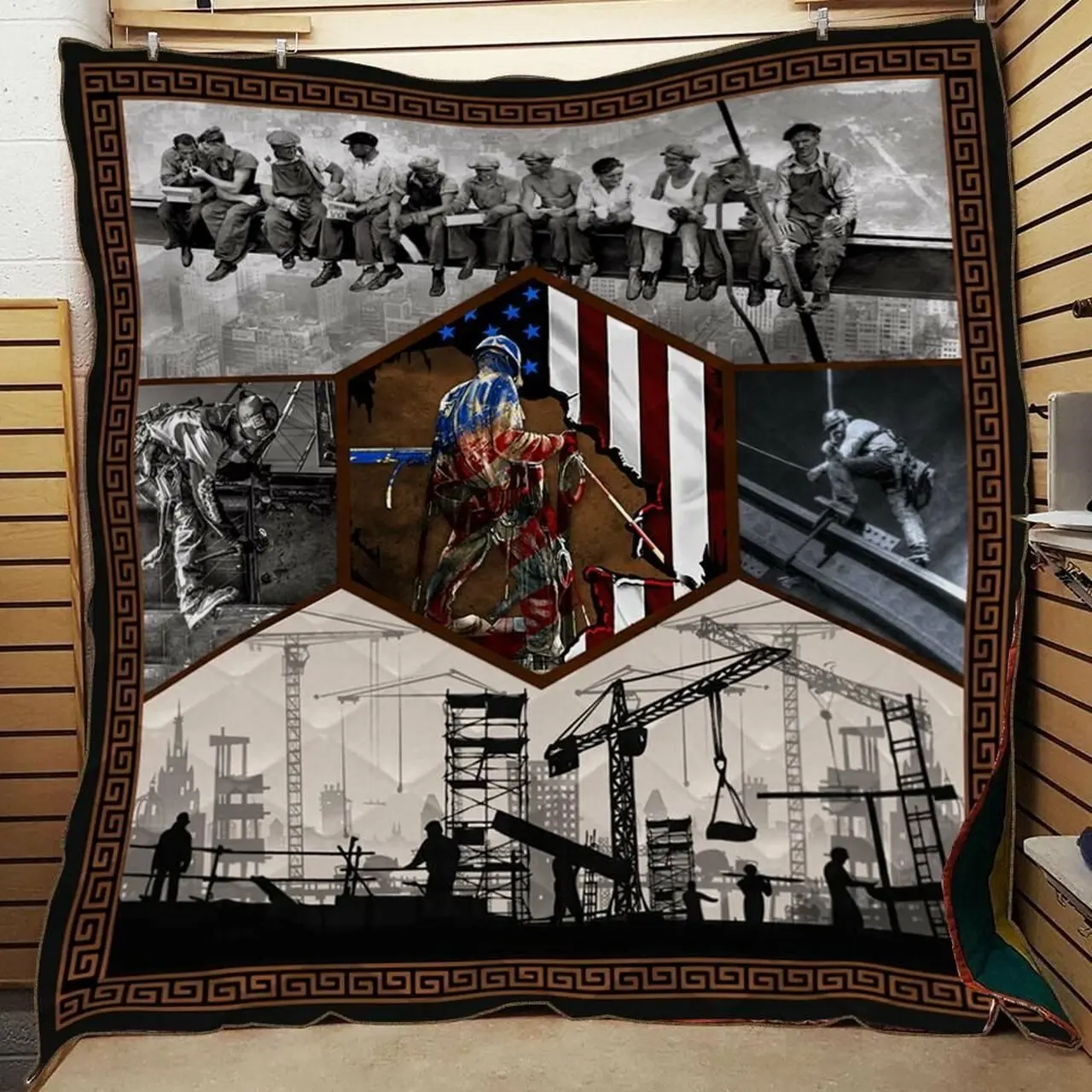 Ironworker Quilt Asx and Home Decor