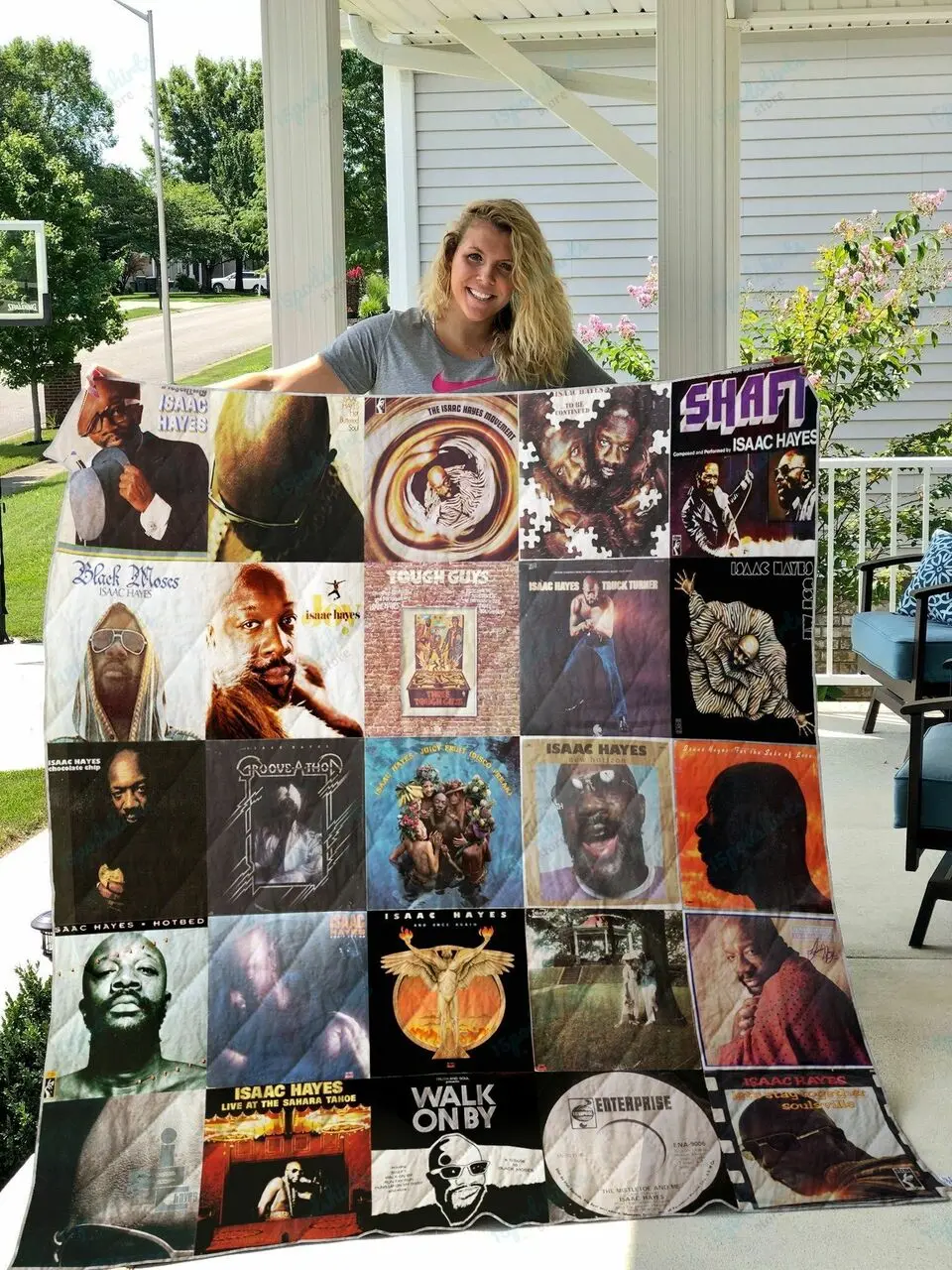 Isaac Hayes Quilt Blanket and Home Decor