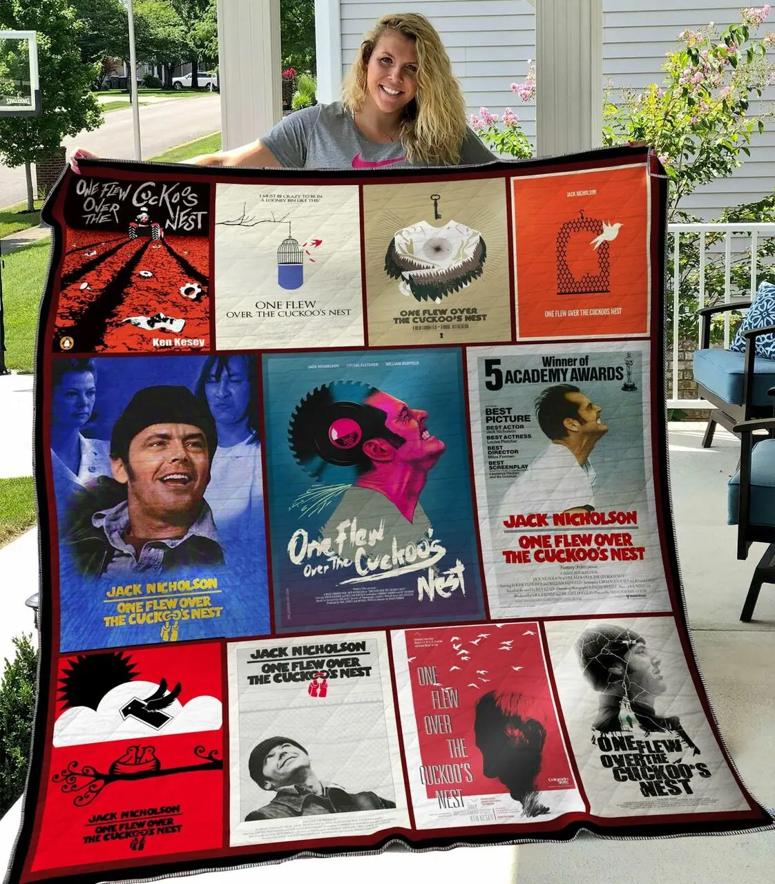 Jack Nicholson Quilt Blanket and Home Decor