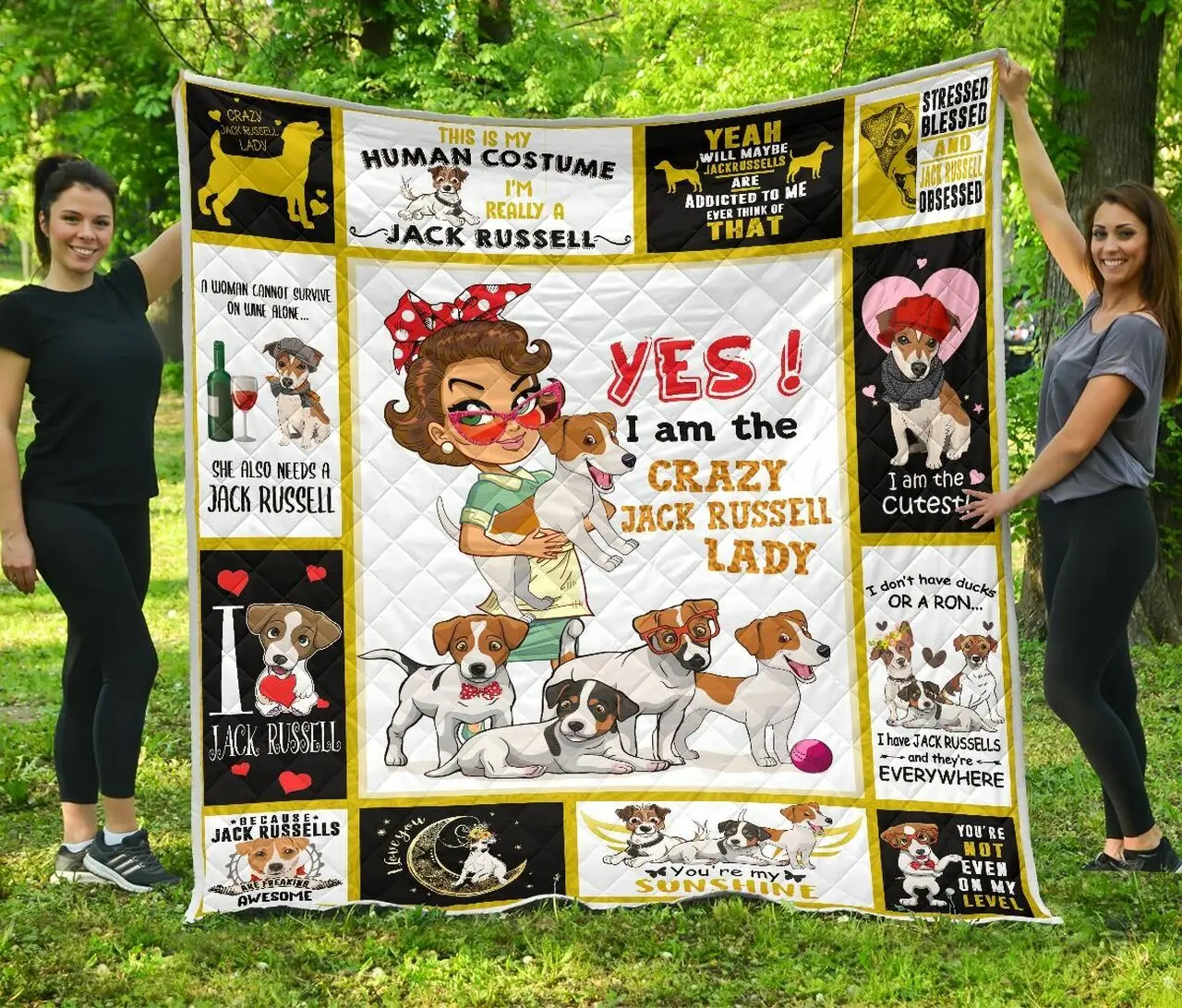 Jack Russel Terrier Quilt Blanket Dhc13123919Vt and Home Decor