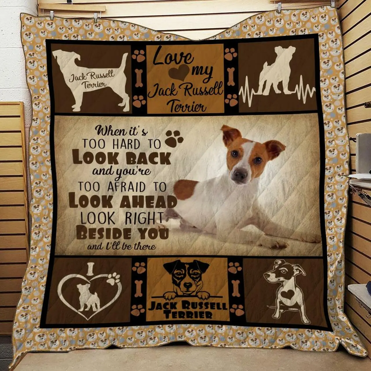 Jack Russell Blanket Quilt and Home Decor
