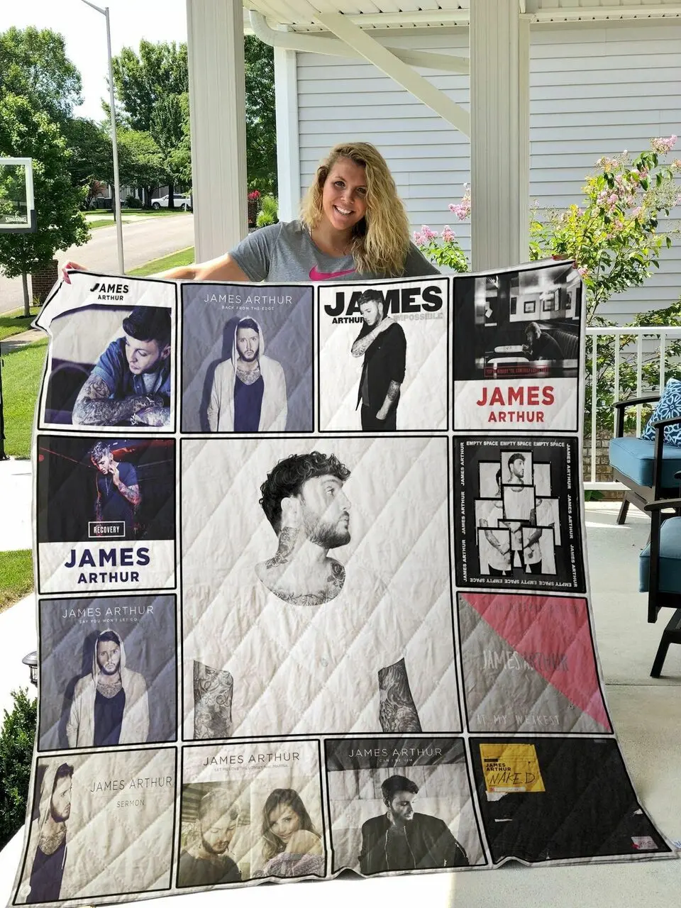James Arthur Quilt Blanket and Home Decor
