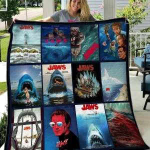 Jaws V1 Blanket Th2906 Quilt and Home Decor