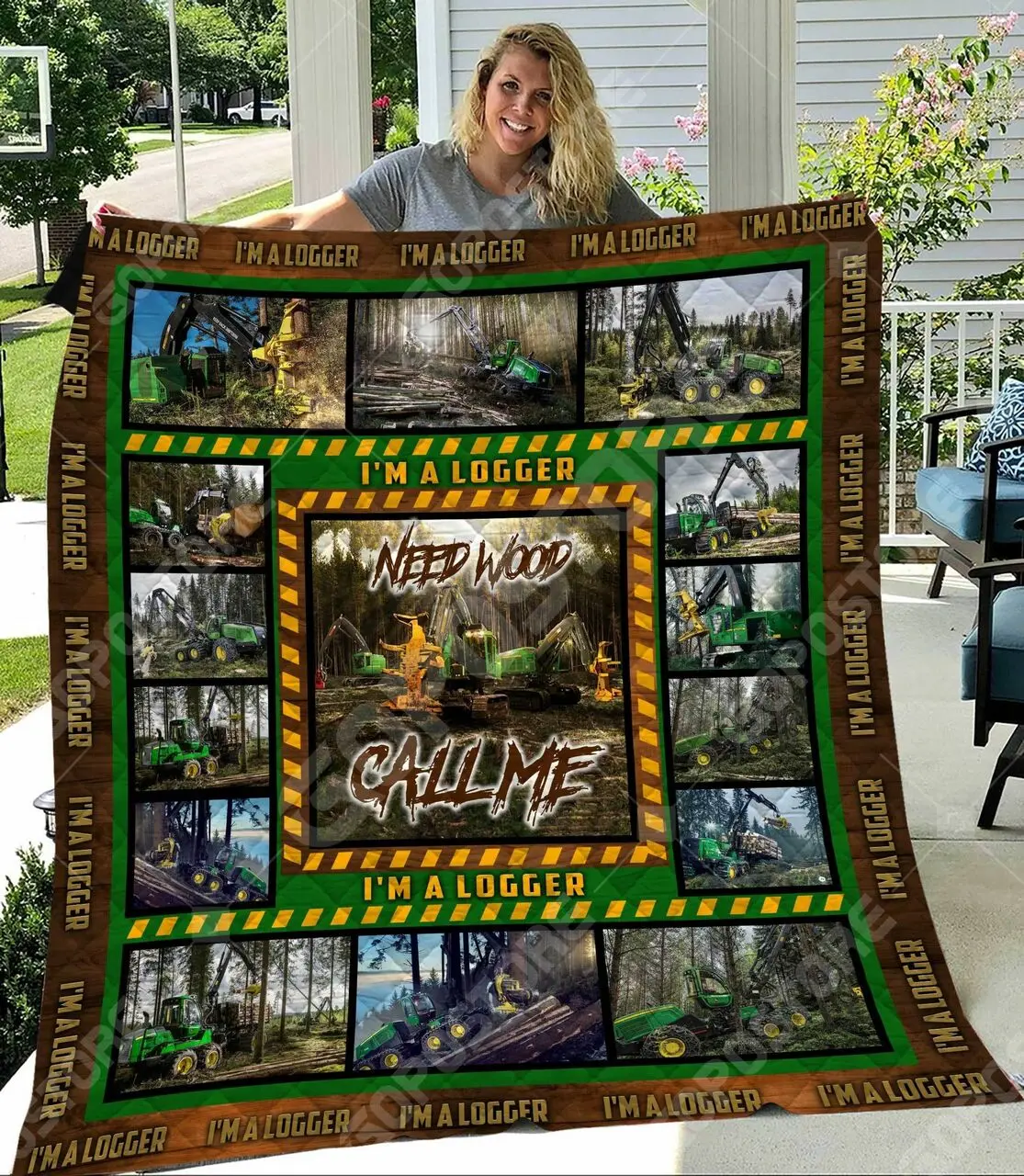 Jd Logging Like 3D Personalized Customized Quilt Blanket 1069 and Home Decor