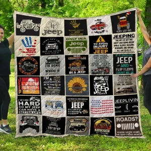 Jeep Quilt Blanket and Home Decor