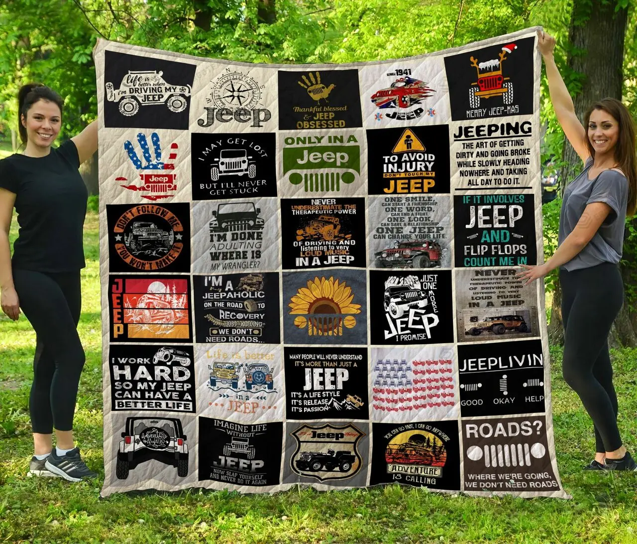 Jeep Quilt Blanket and Home Decor