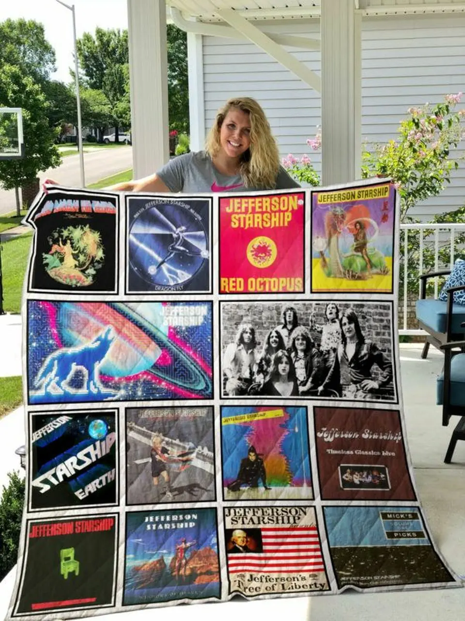 Jefferson Starship 3D Personalized Customized Quilt Blanket 20 and Home Decor