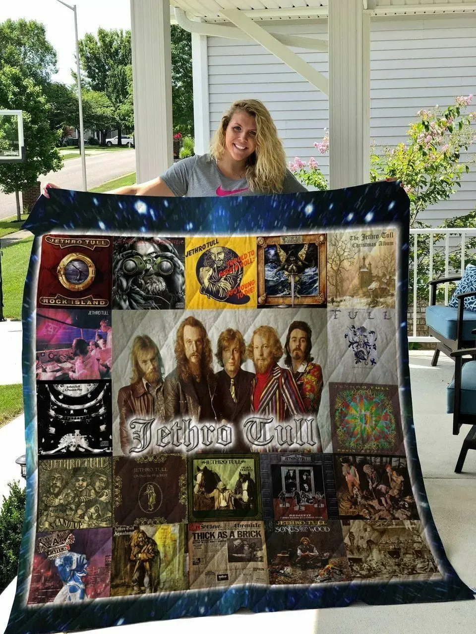 Jethro Tull Lp Album Quilt Blanket and Home Decor