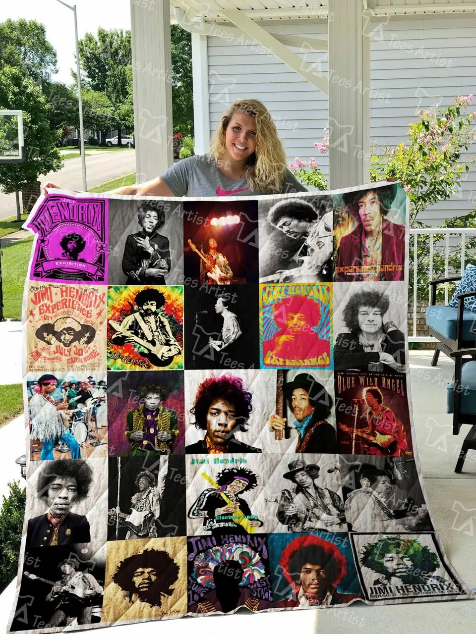 Jimi Hendrix Quilt Blanket 01018 and Home Decor