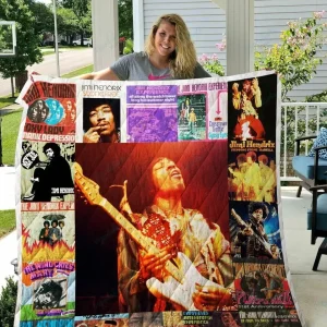 Jimi Hendrix Quilt Blanket 03 and Home Decor