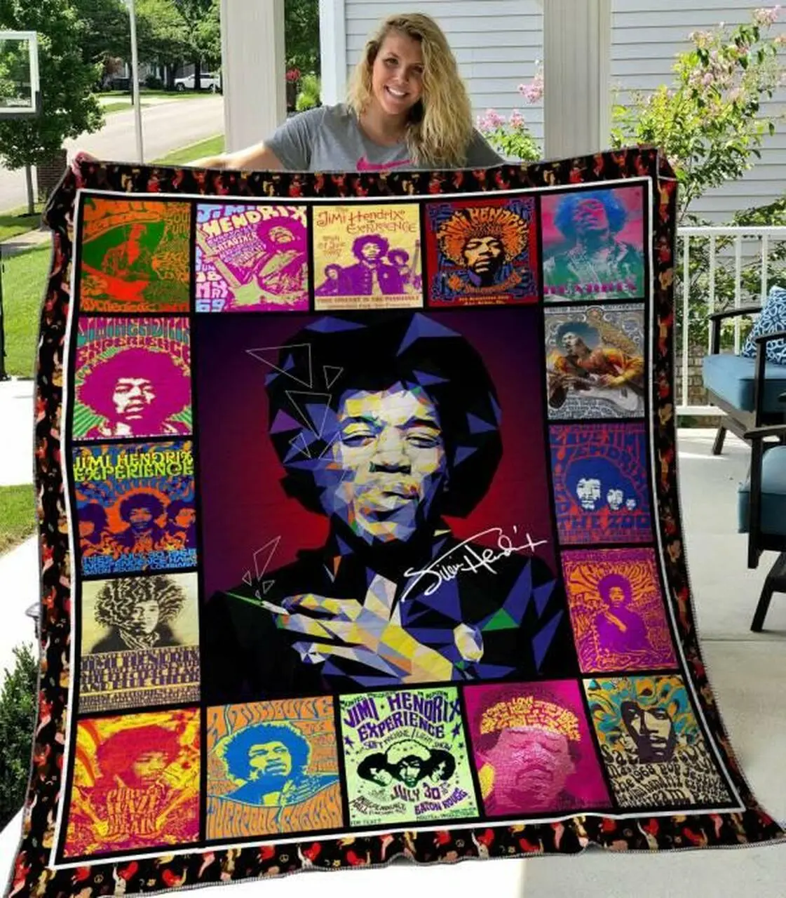 Jimi Hendrix Quilt Blanket Hvt280513 Quilt and Home Decor