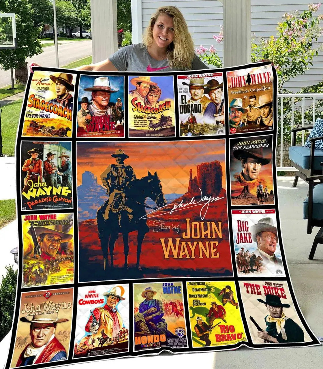 John Wayne H89 Quilt and Home Decor