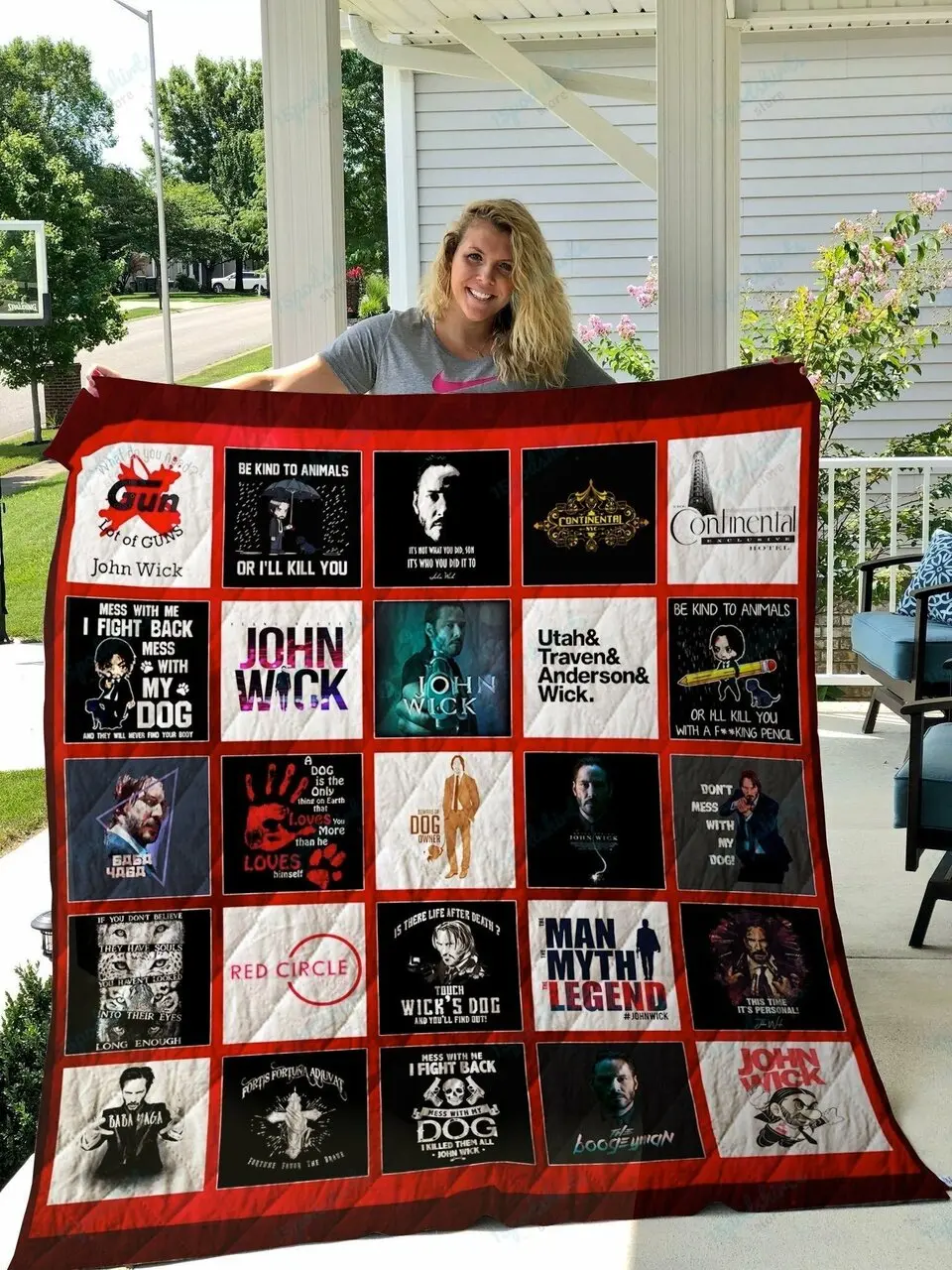 John Wick T Shirts Quilt Blanket and Home Decor