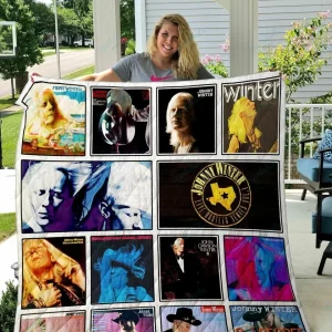 Johnny Winter Quilt Blanket and Home Decor