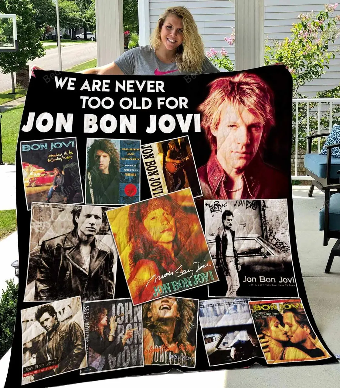Jon Bon Jovi Vr1 New Quilt Blanket and Home Decor