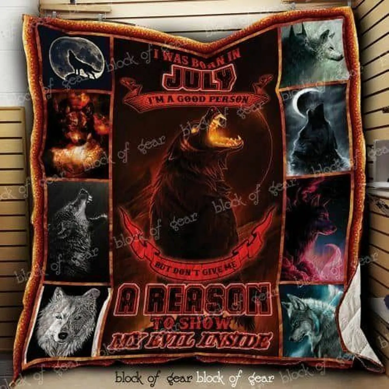 July Born Man Hur Quilt pb and Home Decor