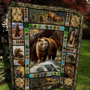Jungle Bear Quilt Blanket Quilt and Home Decor
