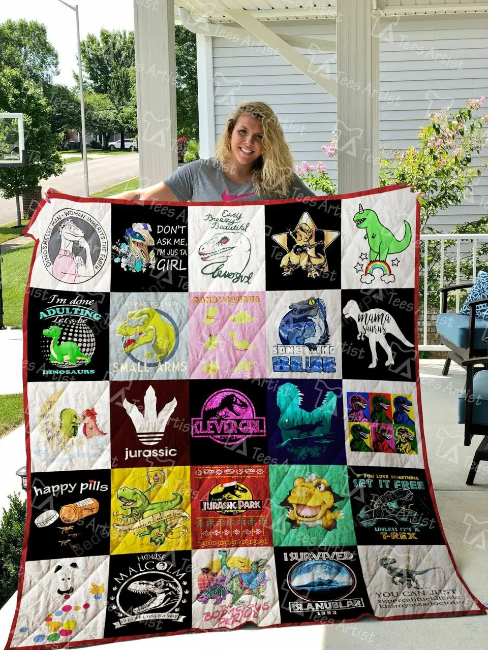 Jurassic Park Quilt Blanket 01156 and Home Decor