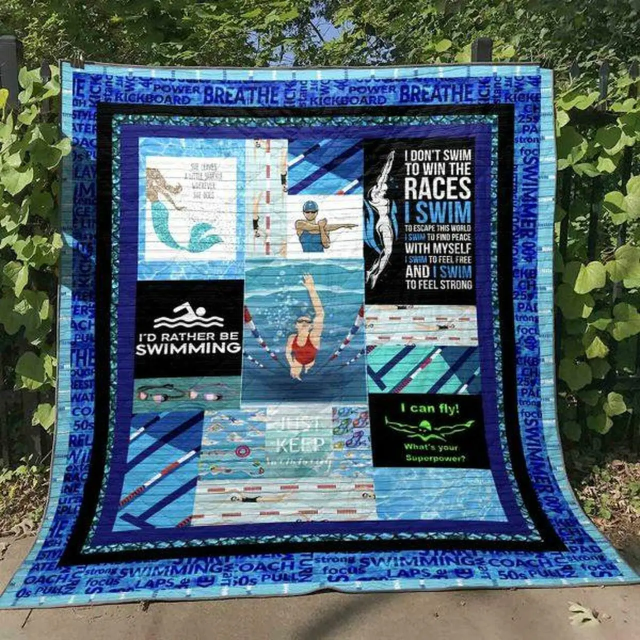 Just Keep Swimming Quilt Blanket Vd14 Aw Quilt and Home Decor