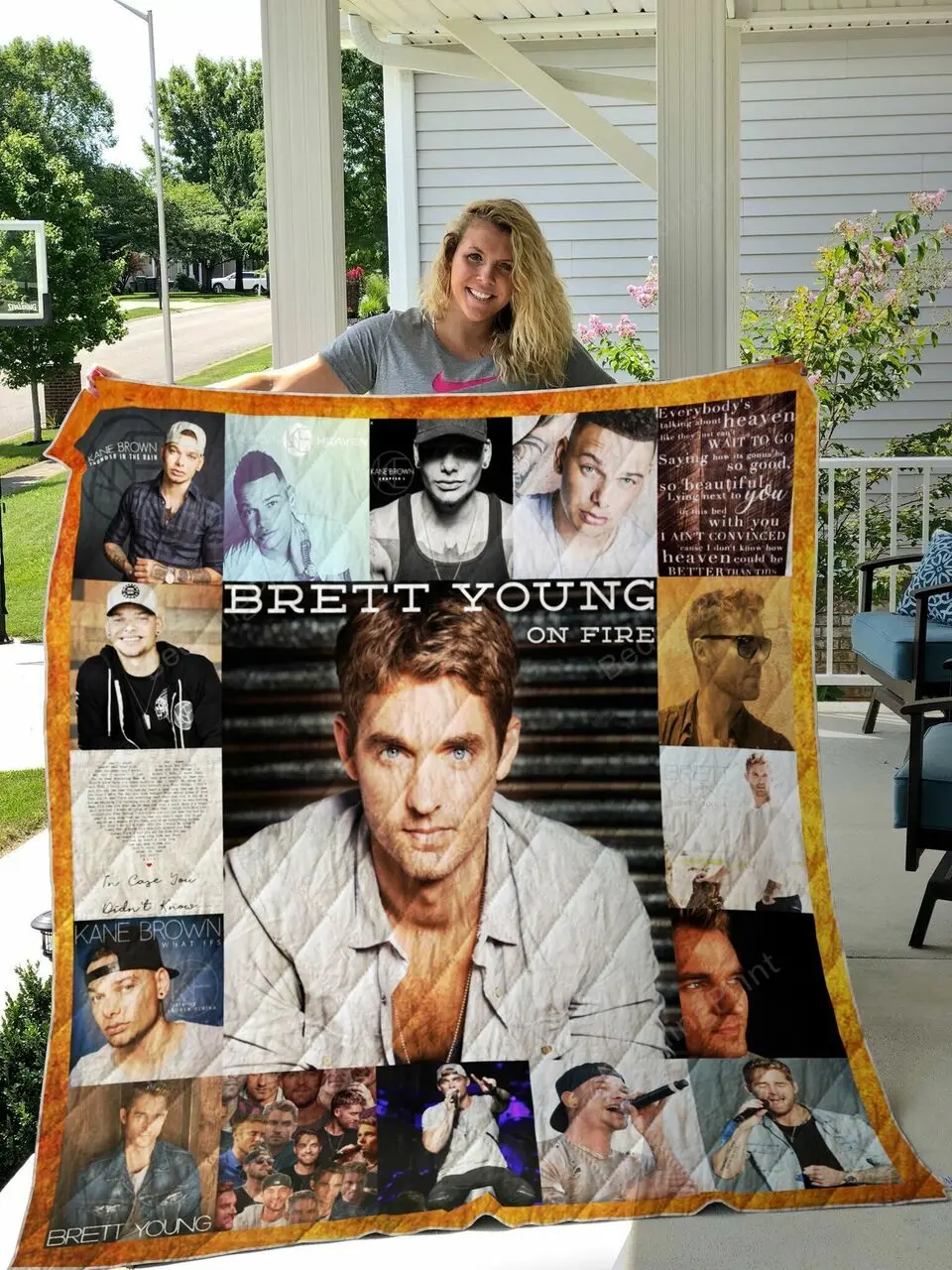 Kane Brown And Brett Young Custom Quilt Blanket 01 and Home Decor