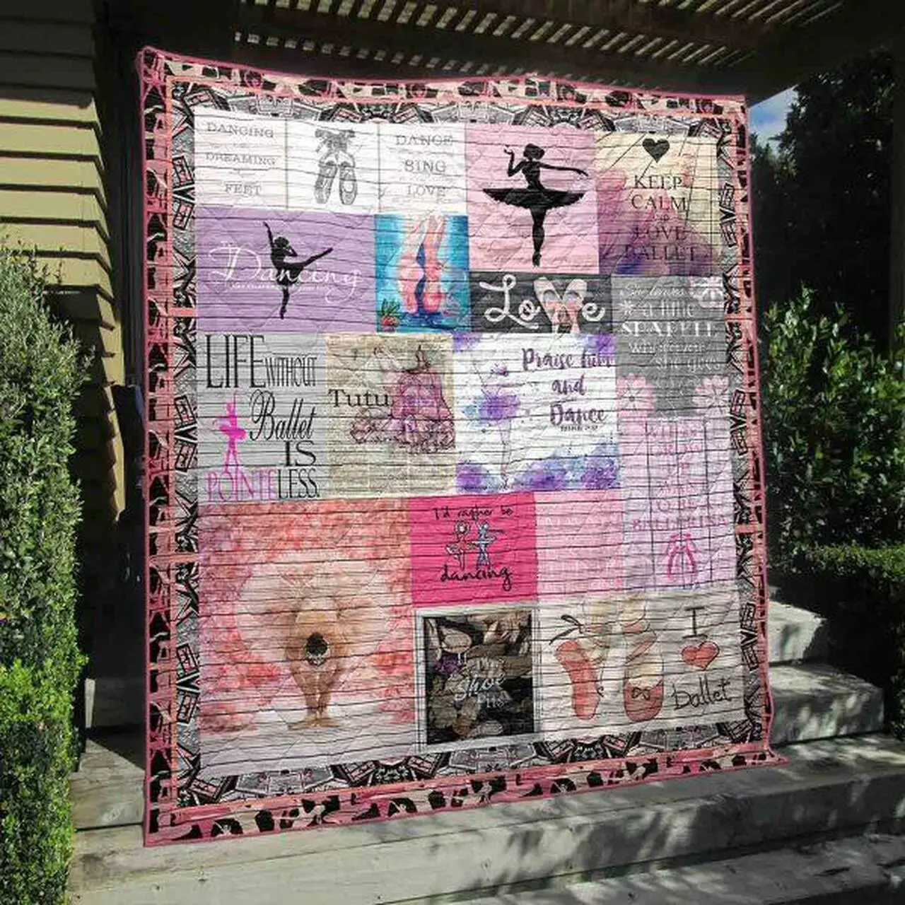 Keep Calm And Love Ballet Quilt Blanket Ht10 Quilt and Home Decor