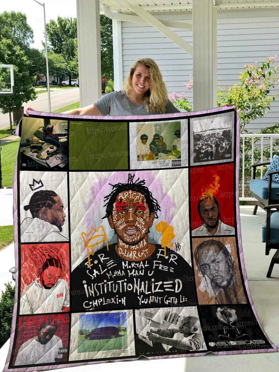 Kendrick Lamar Quilt Blanket 01 and Home Decor
