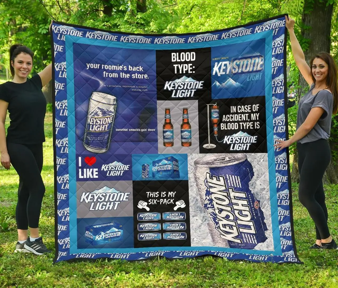 Keystone Light Funny Gift For Beer Lover Quilt and Home Decor