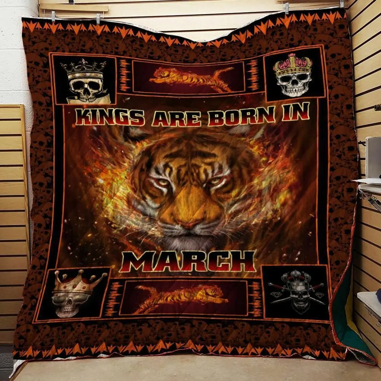 King Are Born In March Special Quilt Blanket and Home Decor