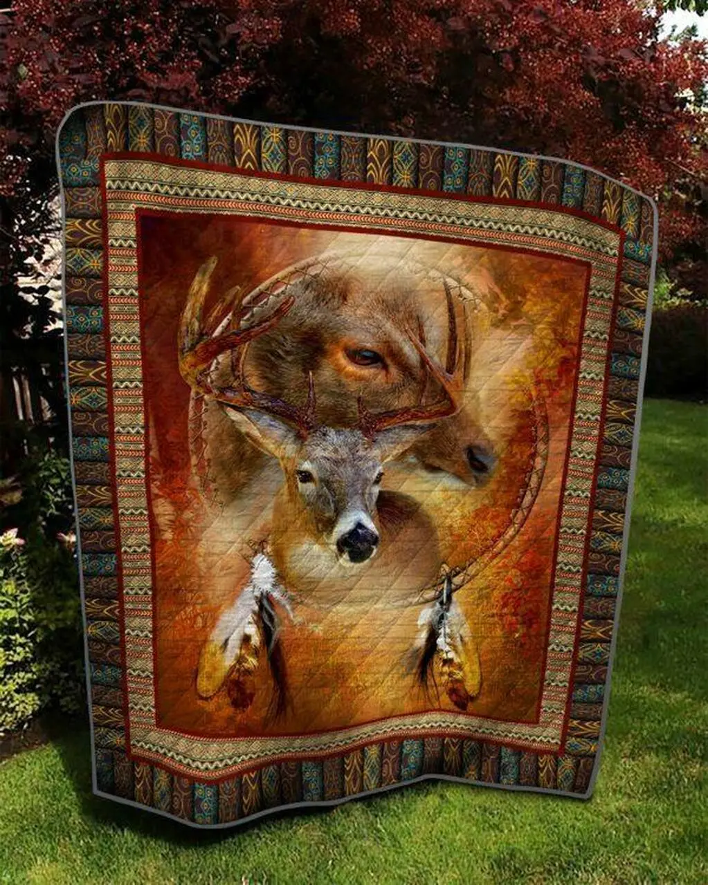 King Deer Quilt Blanket Quilt and Home Decor