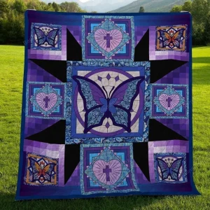 Kisses From Heaven K & Q Patchwork Quilt Blanket and Home Decor