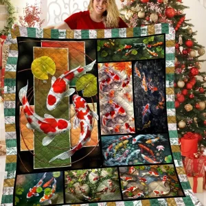 Koi Fish Bbb041109Nb Quilt Blanket and Home Decor