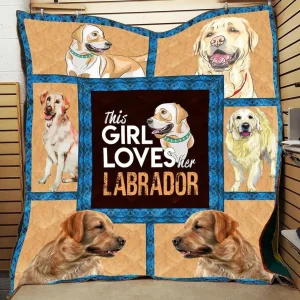 Labrador Flower Awesome Quilt Miq and Home Decor