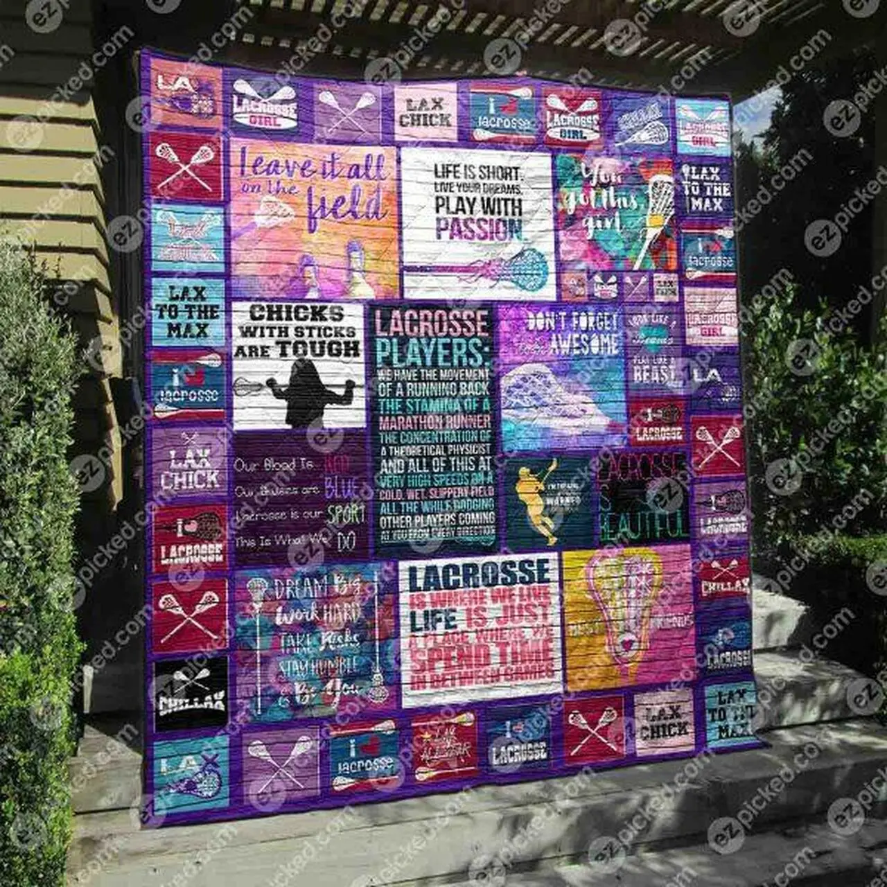 Lacrosse Is Beautiful Quilt Blanket Ht10 Quilt and Home Decor