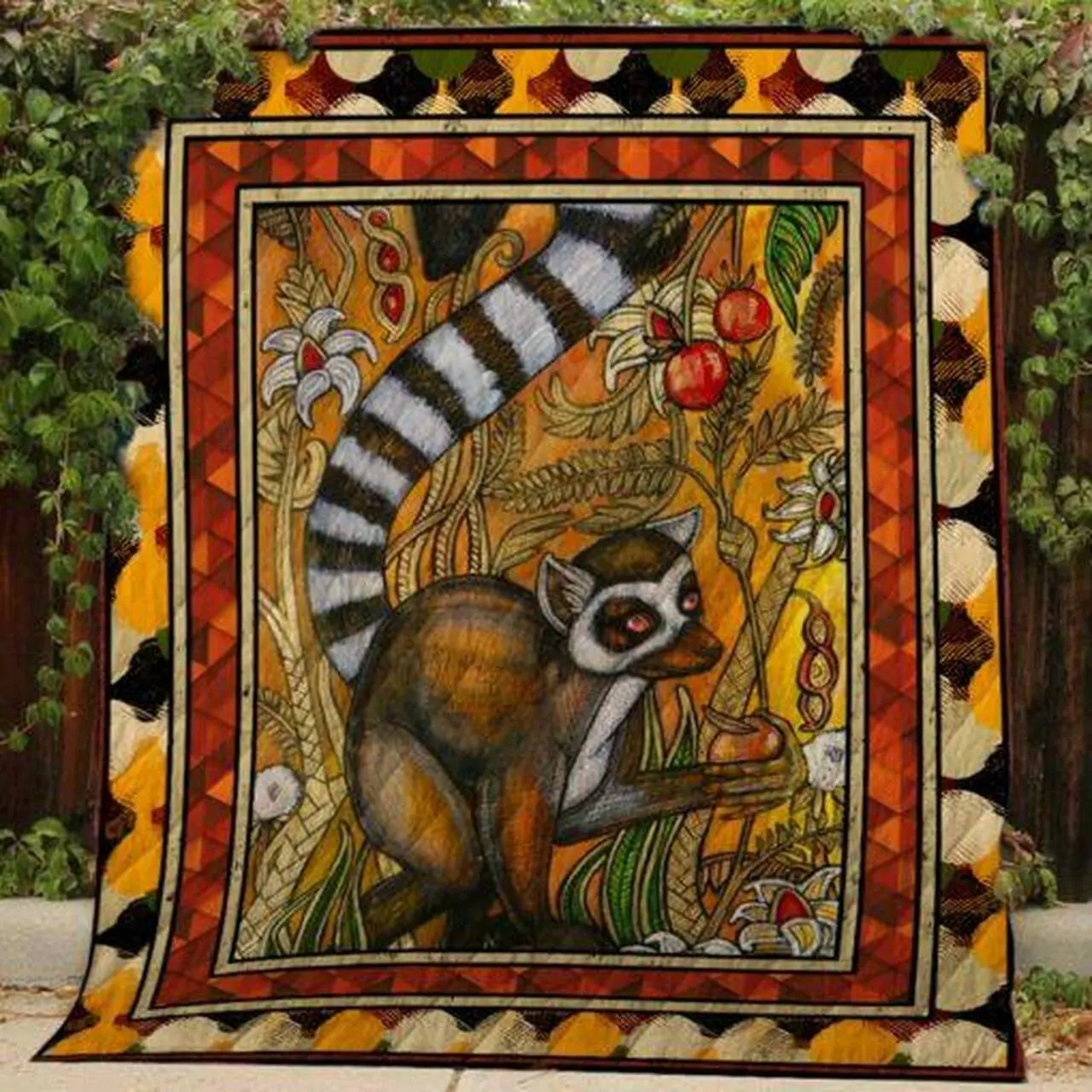 Lemur Quilt V1 and Home Decor